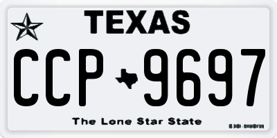 TX license plate CCP9697
