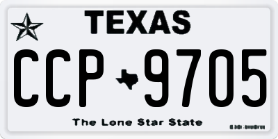 TX license plate CCP9705