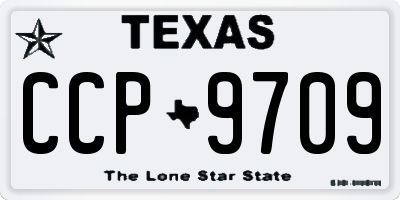 TX license plate CCP9709