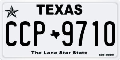 TX license plate CCP9710