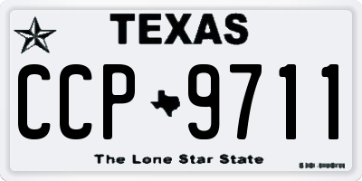 TX license plate CCP9711