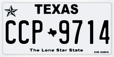 TX license plate CCP9714