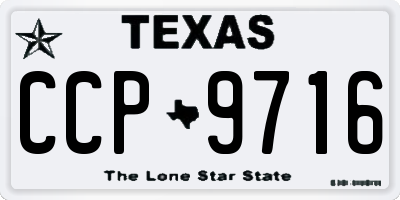TX license plate CCP9716