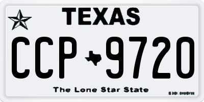 TX license plate CCP9720