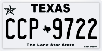 TX license plate CCP9722