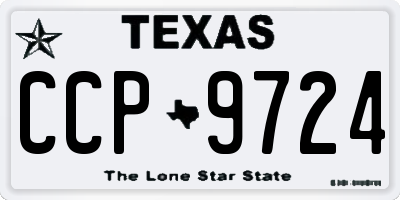 TX license plate CCP9724