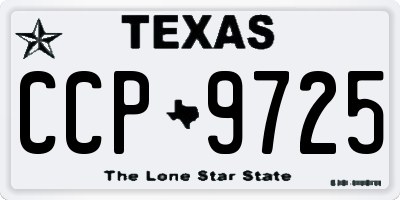 TX license plate CCP9725