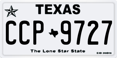 TX license plate CCP9727