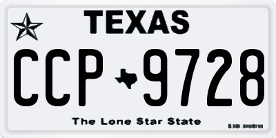 TX license plate CCP9728