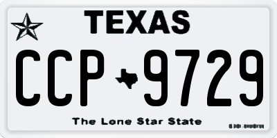 TX license plate CCP9729