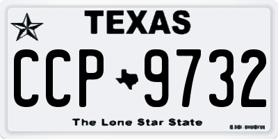 TX license plate CCP9732
