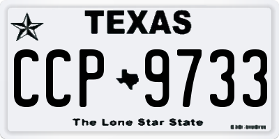 TX license plate CCP9733