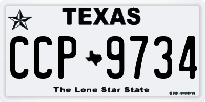 TX license plate CCP9734