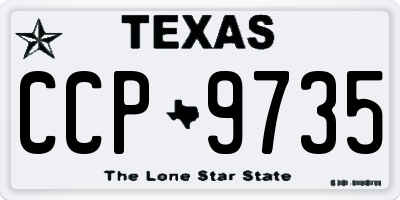 TX license plate CCP9735
