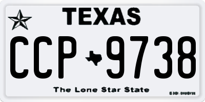 TX license plate CCP9738