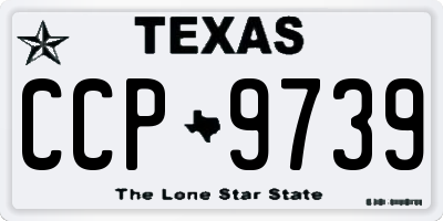 TX license plate CCP9739