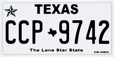 TX license plate CCP9742