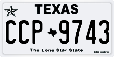 TX license plate CCP9743