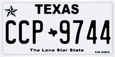 TX license plate CCP9744
