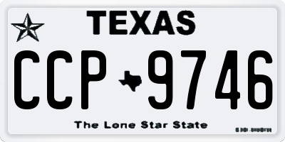 TX license plate CCP9746