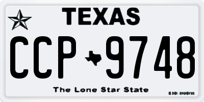 TX license plate CCP9748