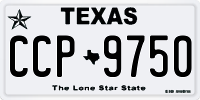 TX license plate CCP9750