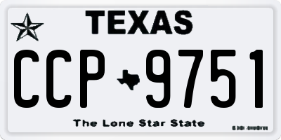 TX license plate CCP9751