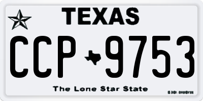 TX license plate CCP9753