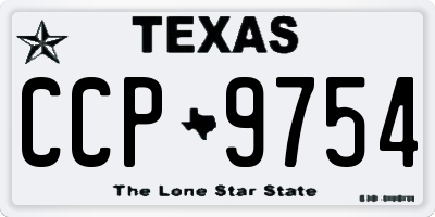 TX license plate CCP9754