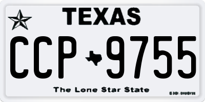 TX license plate CCP9755