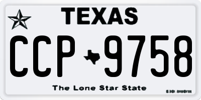 TX license plate CCP9758