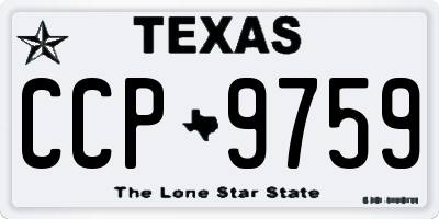 TX license plate CCP9759