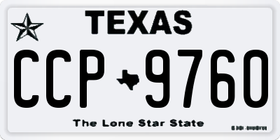 TX license plate CCP9760