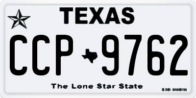 TX license plate CCP9762