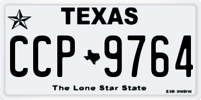 TX license plate CCP9764