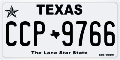 TX license plate CCP9766