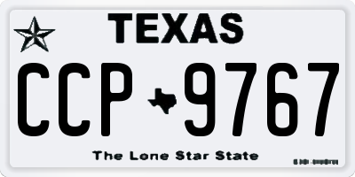 TX license plate CCP9767
