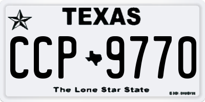 TX license plate CCP9770
