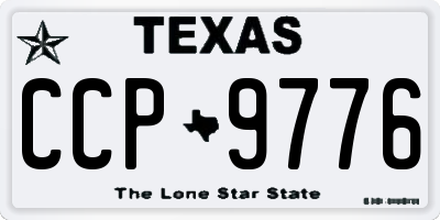 TX license plate CCP9776