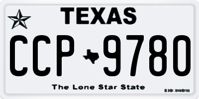 TX license plate CCP9780