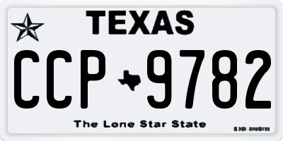 TX license plate CCP9782