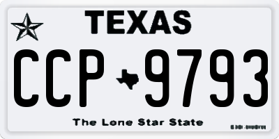 TX license plate CCP9793