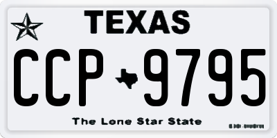 TX license plate CCP9795