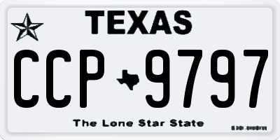 TX license plate CCP9797