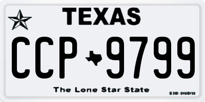 TX license plate CCP9799