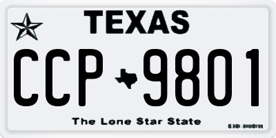 TX license plate CCP9801
