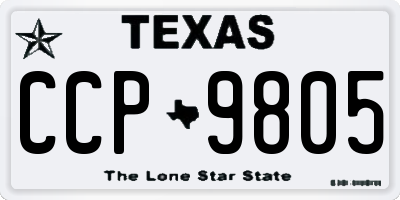 TX license plate CCP9805