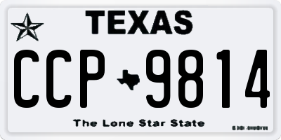 TX license plate CCP9814