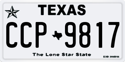 TX license plate CCP9817