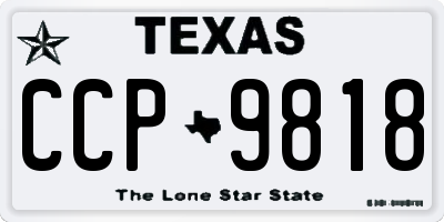 TX license plate CCP9818